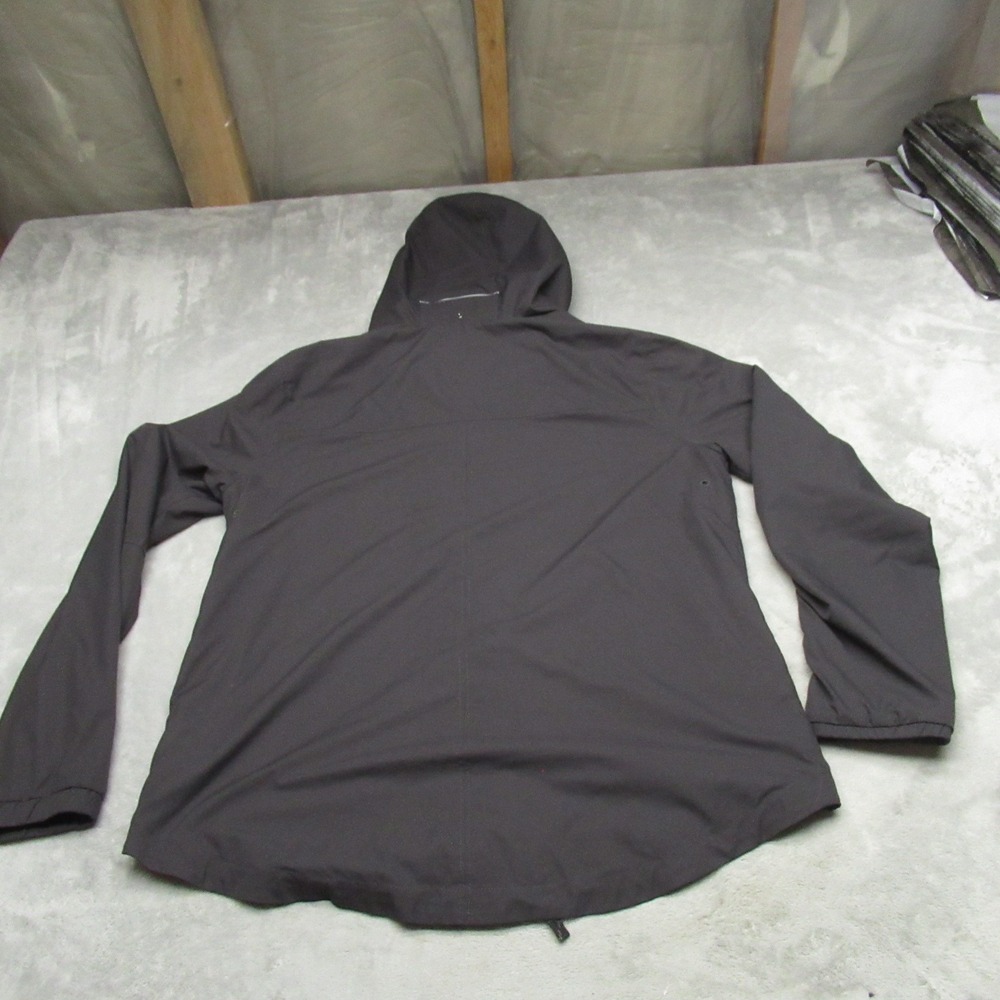 Patagonia Jacket Women Medium Blk Mountain View Windproof Fleece Lined Hood Rain - Picture 7 of 11